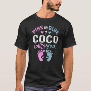 Roze of blauwe Coco houdt van je oma voor oma T-shirt