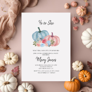 Roze of Blauwe Floral Pumpkin Geslacht Kaart