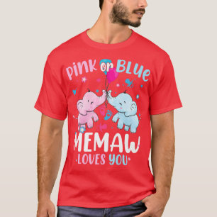 Roze of blauwe gedenksteen houdt van je geslacht d t-shirt