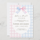 Roze of Blauwe Geslacht Onthullen Baby shower Uitn Kaart (Voorkant)