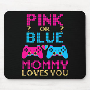 Roze Of Blauwe Geslachtsopenbaring Videogame Moede Muismat