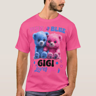 Roze of Blauwe Gigi houdt van je Schattigee Beer B T-shirt
