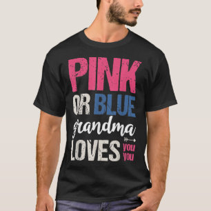 Roze of blauwe grootmoeder houdt van je Baby R T-shirt