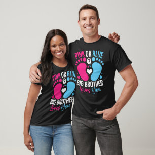 roze of blauwe grote broer houdt van je t-shirt