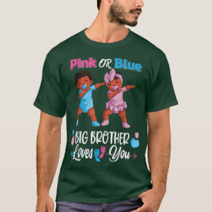 Roze of blauwe grote broers houden van zwarte Baby T-shirt