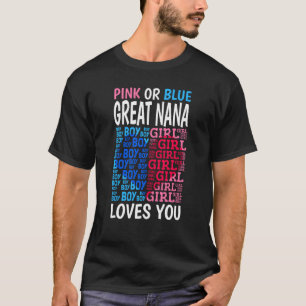 Roze of Blauwe Grote Nana houdt van je geslacht om T-shirt