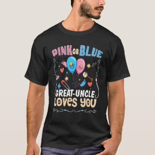 Roze of Blauwe Grote oom houdt van je beste oom oo T-shirt