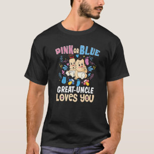 Roze of Blauwe Grote-Oom houdt van je beste oom oo T-shirt