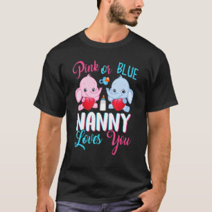 Roze of blauwe kindermeisje houdt van je weeskinde t-shirt