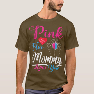 Roze of blauwe mama houdt van je Baby T-shirt