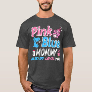 Roze of blauwe mama houdt van je Baby T-shirt