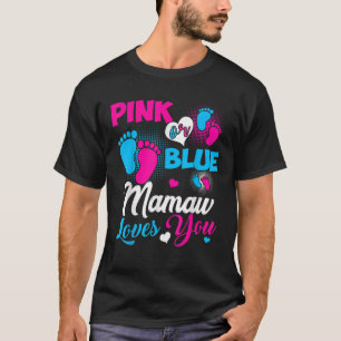 Roze of blauwe Mamaw houdt van je Baby T-shirt