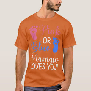 Roze of Blauwe Mamaw houdt van je grappige seksesp T-shirt