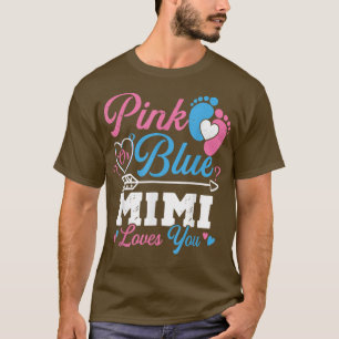 Roze of blauwe Mimi houdt van je geslacht om Baby  T-shirt