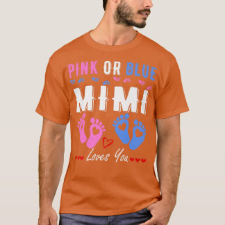 Roze of blauwe Mimi houdt van je geslacht T-shirt