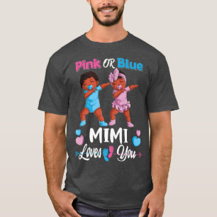 Roze of blauwe Mimi houdt van je zwarte Baby T-shirt