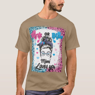 Roze of Blauwe Mimi Messy Bun Bleaching Gender ont T-shirt