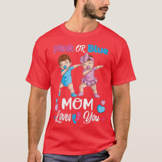 Roze of blauwe moeder houdt van je Baby T-shirt