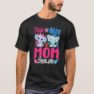 Roze of blauwe moeder houdt van je geslacht om je  t-shirt
