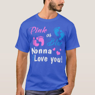 Roze of blauwe nonna houdt van je sekse t-shirt