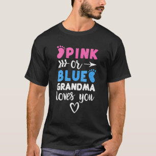 Roze of blauwe oma houdt van je Baby shower T-shirt