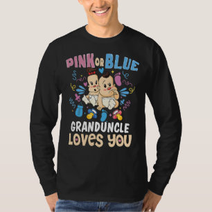 Roze of blauwe oma houdt van je beste oom ooit t-shirt