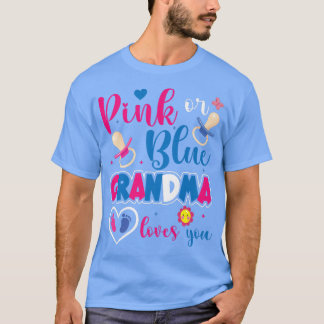 Roze of blauwe oma houdt van je geslacht en onthul t-shirt