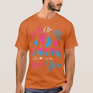 Roze of blauwe oma houdt van je geslacht en onthul t-shirt