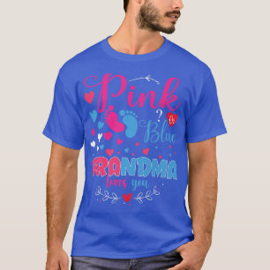 Roze of blauwe oma houdt van je geslacht en onthul t-shirt