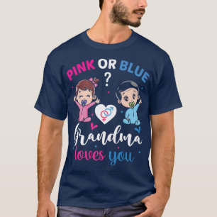 Roze of blauwe oma houdt van je geslacht en onthul t-shirt