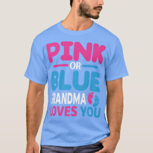 Roze of blauwe oma houdt van je geslacht en onthul t-shirt