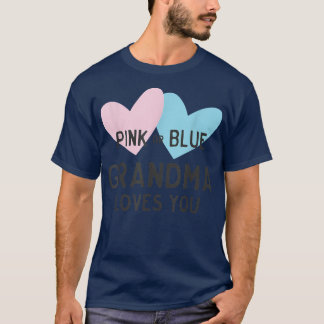Roze of blauwe oma houdt van je geslacht T-Shi T-shirt