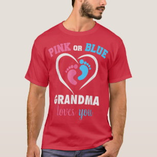 Roze of Blauwe oma houdt van je toekomstige sekse T-shirt