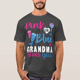 Roze of blauwe oma houdt van jeGender onthulling a T-shirt