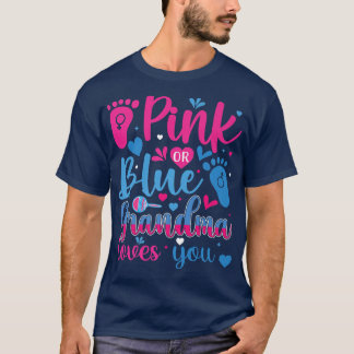 Roze of blauwe oma houdt van jeGender onthulling a T-shirt
