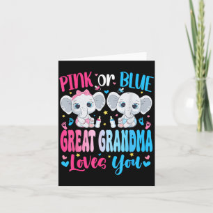 Roze of Blauwe Oma houdt van Jou Geslacht Onthulli Kaart