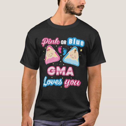 Roze Of Blauwe Oma Houdt Van Jou Geslacht Reveal B T-shirt (Voorkant)