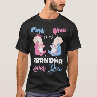 Roze of Blauwe oma houdt van jouGender onthult TSh T-shirt