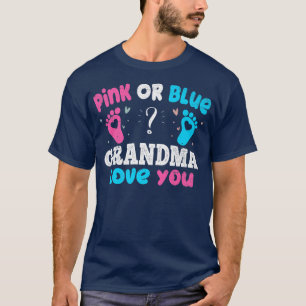Roze of blauwe oma-liefde jullie Baby sekse R T-shirt