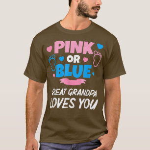 Roze of blauwe opa houdt van je Baby R T-shirt