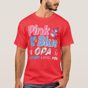 Roze of blauwe OPA houdt van je Baby T-shirt