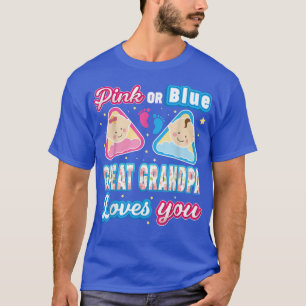 Roze of blauwe opa houdt van je geslacht t-shirt