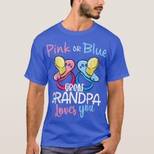 Roze of blauwe opa houdt van je geslacht t-shirt