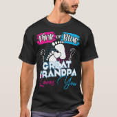 Roze of blauwe opa houdt van je zwangerschap t-shirt (Voorkant)