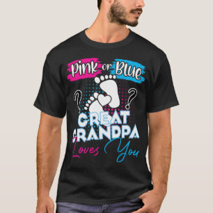 Roze of blauwe opa houdt van je zwangerschap t-shirt