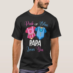 Roze of blauwe papa houdt van je geslacht om Baby  T-shirt