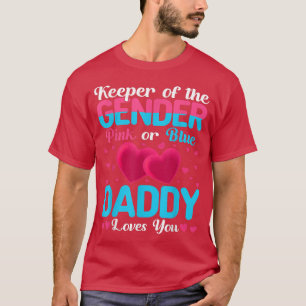 Roze of blauwe papa houdt van je seksespecifieke o t-shirt