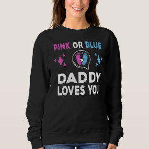 Roze of blauwe pappie houdt van je T-shirt Baby Re