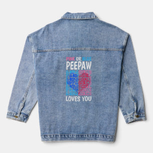 Roze of blauwe peuldooi houdt van je geslacht om B Denim Jacket
