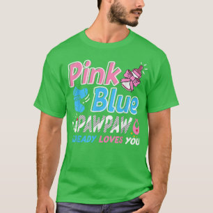 Roze of blauwe poot houdt van je Baby T-shirt